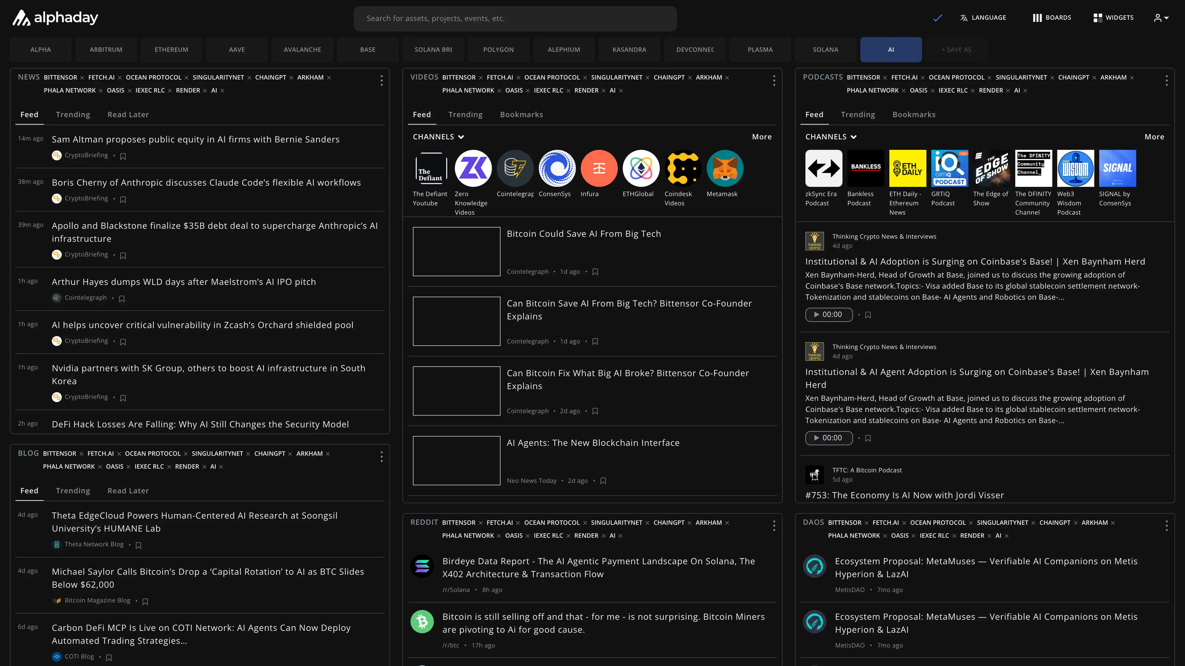 AI dashboard preview