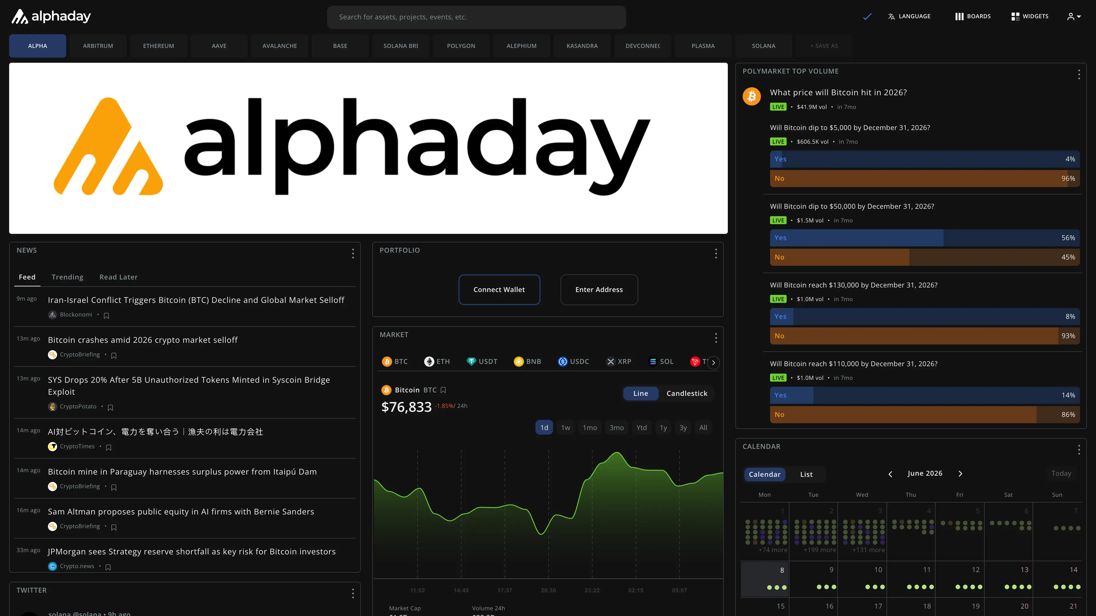 Alpha dashboard preview